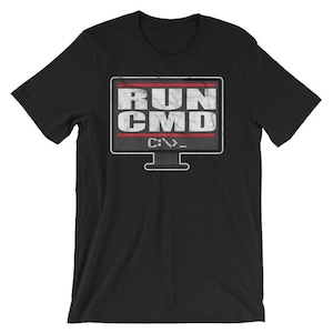 RUN CMD UNISEX T-Shirt Gift for Computer Nerd and Software Programmer