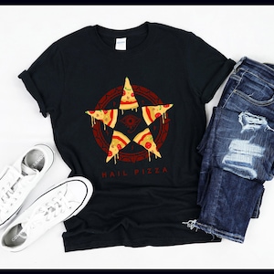 Hail Pizza Pentagram Pepperoni Star Slice T-Shirt Hail Pizza Pentagram Pepperoni Star Slice T-Shirt