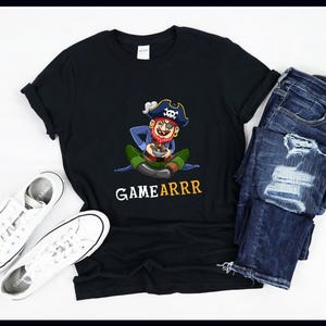 Gamearrr Gamer Pirate Hat Gaming-videogamecontroller | Piraten | T-shirt | Tanktop | Sweater | Hoodie