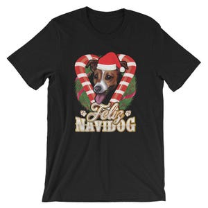 Feliz Navidog Jack Russell Terrier met kerstman hoed T-shirt hondenliefhebber kerst T-shirt Unisex vrouwen mannen kinderen vakantie cadeau idee Merry Woofma