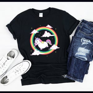 Rainbow Unicorn Shirt | Magical Legendary Creatures | Rainbows And Unicorns Girl | T-Shirt | Tank Top | Sweatshirt | Hoodie