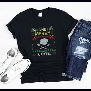 One Merry Cook Cooking Chef Ugly Christmas Sweater | T-Shirt | Tank Top | Sweatshirt | Hoodie