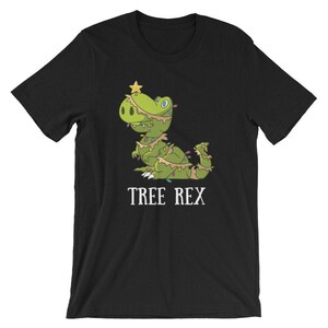 Tree Rex T-Shirt Funny Tyrannosaurus Dinosaur T-Rex Christmas Tree Tee Shirt Unisex Women Men Kids Holiday Gift Idea