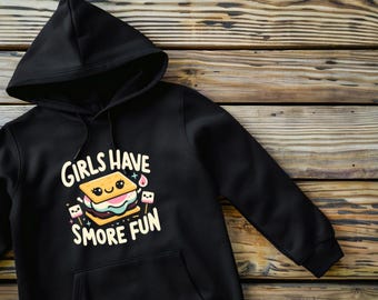 Sweat à capuche de camping pour enfants, sweat-shirt S'more Fun pour filles