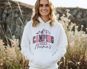 Sweat-shirt à capuche Camping Crew Mamas, sweat-shirt pour maman, sweat à capuche pour maman, sweat-shirt unisexe confortable pour les mamans, cadeau parfait pour les campeurs