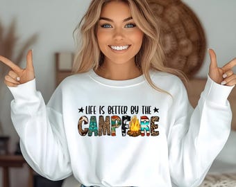 Camping Sweatshirt, Camping Crew, Camping Apparel, Nature Lover Crewneck, Women's Camping Sweatshirt, Camping Hoodie, Camping Shirt