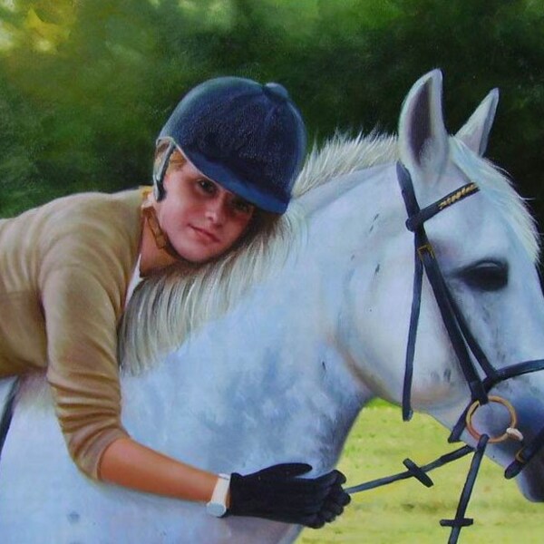 Horse/Pet Portrait Paintings - A custom 8x10 museum quality oil painting of your horse, cats, dogs.