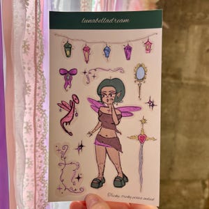 Pixie Sticker Sheet | Pixie-core Stickers | Scrapbooking & Journaling Stickers