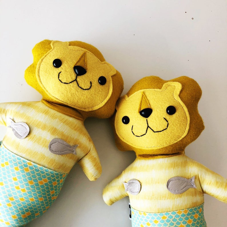 READY TO SHIP Stuffed Lion Purrmaid