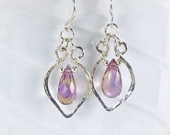 Ametrine Earrings, Sterling Silver