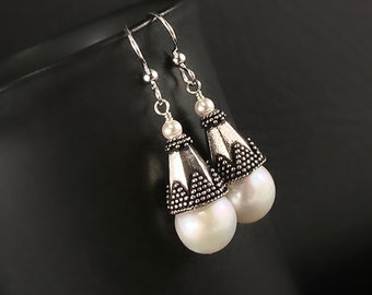 Pearl Silver Earrings