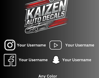 Instagram Decal, Instagram Car Decal, Window Decal, Personalized, Custom Stickers, Name Decal, Vinyl Decal, Instagram Business