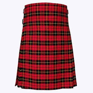 Handgemachter roter Schottenkaro Wallace Kilt: 450 ml Acrylwolle, 8 Meter