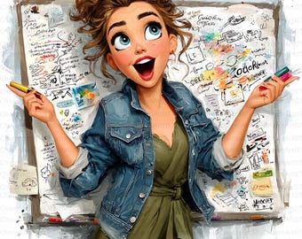 20 Watercolor Teacher Clipart bundle:  School Graphics (Digital Download JPGs)