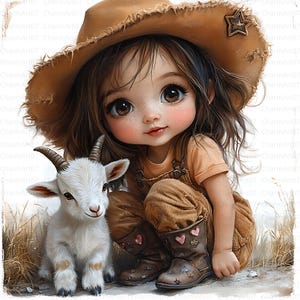 18 Süßes Cowgirl Clipart, Aquarell Cowgirl, Wilder Westen Clipart, süßes kleines Cowgirl Clip Art, druckbares Aquarell, hochwertige JPGs, Handwerk