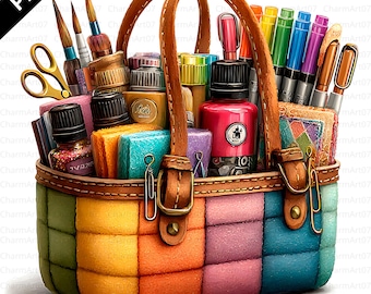 Crayon Clipart Set: School & Craft Projects (PNG Downloadable Files)