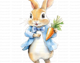 ピーターラビット、サマーガーデン、PNG ファイル、水彩画