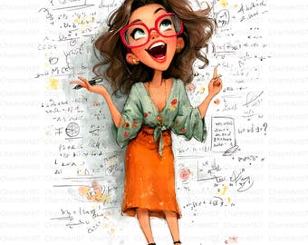 16 Teacher clipart school clipart, Quirky Teacher Clipart, teacher graphics,Watercolor Clipart, Digital Download, paper craft, junk journal