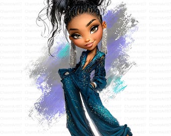 Elegant Black Woman Clipart Bundle: Art Wise Queen (Digital Download)