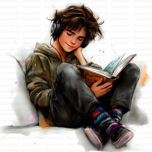 24 imágenes prediseñadas de adolescentes, imágenes prediseñadas de adolescentes, imágenes prediseñadas de adolescentes, acuarela imprimible, archivos JPG de alta calidad, manualidades de papel, diario basura, manualidades digitales