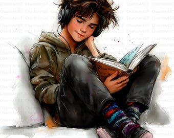 24 imágenes prediseñadas de adolescentes, imágenes prediseñadas de adolescentes, imágenes prediseñadas de adolescentes, acuarela imprimible, archivos JPG de alta calidad, manualidades de papel, diario basura, manualidades digitales