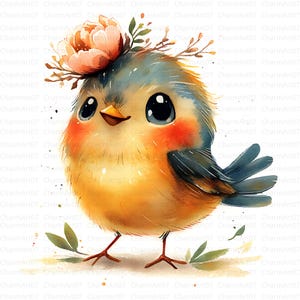 30 clipart de pássaros escandinavos, pássaro floral, clipart de aquarela para impressão, JPGs de alta qualidade, clipart de aquarela de voo de pássaros, artesanato em papel