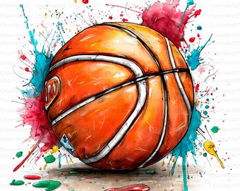 Watercolor Sport Balls Clipart Bundle: Soccer, Basketball (Digital Download, JPGs, Commercial Use OK