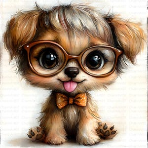 20 imágenes prediseñadas de perros peculiares, imágenes prediseñadas de perros lindos, cachorros caprichosos y agotados, descarga digital, diario basura, álbum de recortes, creación de tarjetas, fantasía