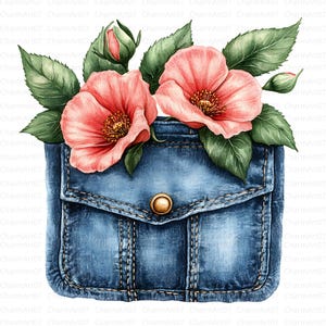 Denim Pockets - Denim Clip Art - Jean Pockets - Digital