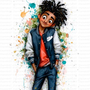 18 Teenager Black Boys Clipart Bundle, African American Black Boy, teens Clipart, Handsome Black Young Man,Black Teen Boys, Digital Download