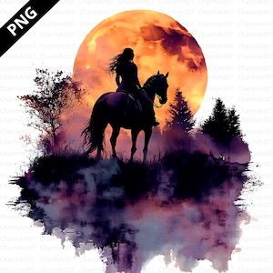 18 Cowgirl Clipart bundle, Cowgirl Silhouette Clipart, Printable Watercolor clipart, High Quality PNG Digital download, junk journal, craft