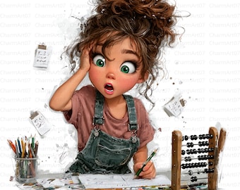 Pacchetto di clipart ad acquerello per il ritorno a scuola: arte per bambini, lavori (download digitale)