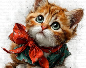 Watercolor Kitten Clipart Bundle, Cat Illustrations (JPG)