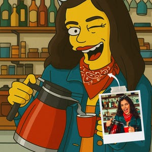 Simpsons Style Portrait Illustration from Photo, Custom Cartoon Art, Personalized Digital Drawing Gift for Families, Couples, Kids, and Pets
