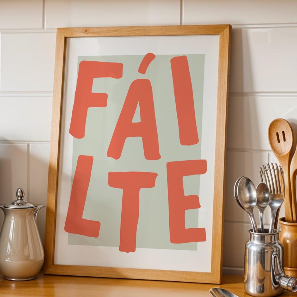 Fáilte Irish Welcome Print: Modern Gaeilge Typography (digital Download ...