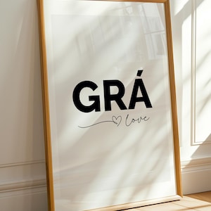 Grá - Irish Love Print: Minimalist Celtic Art (Digital Download A4)