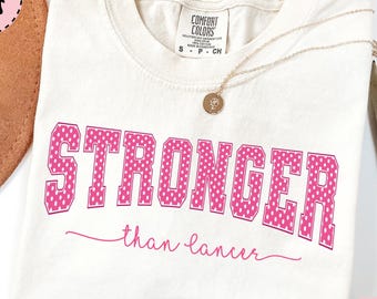 Comfort Colors® Stronger Than Cancer Shirt, Breast Cancer Awareness Tee, Chemo Warrior Gift, Cancer Fighter Shirt, Survivor Gift
