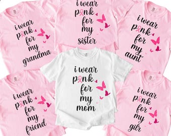 Comfort Colors® Custom Breast Cancer Awareness Shirt, Personalized Pink Ribbon Tee, Cancer Support Gift, Family Matching Survivor Shirt