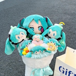 Kawaii Hatsune Miku Plüsch Strauß, Anime Liebhaber Geschenk Bild 4