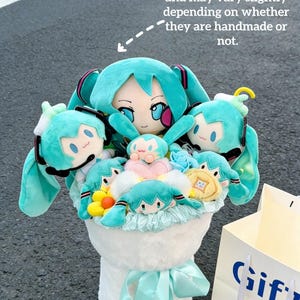 Kawaii Hatsune Miku Plüsch Strauß, Anime Liebhaber Geschenk Bild 1
