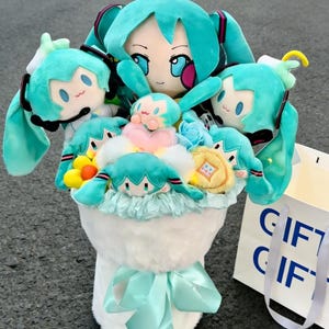 Kawaii Hatsune Miku Plüsch Strauß, Anime Liebhaber Geschenk Bild 2