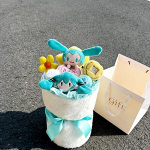 Kawaii Hatsune Miku Plüsch Strauß, Anime Liebhaber Geschenk Bild 5