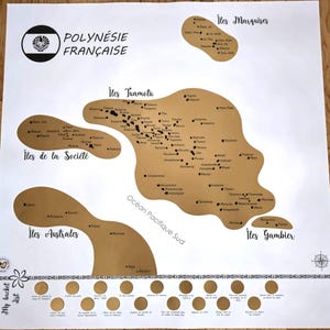 Carte à gratter de la Polynésie Française