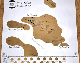 Carte à gratter de la Polynésie Française