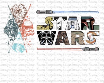 Disney Star Wars PNG, Star Wars Characters PNG, Star Wars PNG, Star Wars Shirt, Darth Vader Shirt