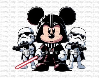 Disney Mickey Star Wars PNG, Star Wars Characters PNG, Star Wars PNG, Star Wars Shirt, Darth Vader Shirt