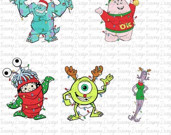Monster Christmas PNG, Monster PNG, Disney Monster Characters PNG, Monster Inc Png, Disney Christmas Png
