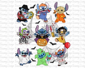 Stitch Halloween png, Disney Stitch png, Disney Halloween png, Stitch och Lilo png, Disney Stitch och ängel Halloween png