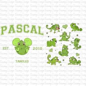 Retro Rapunzel Pascal PNG, Retro Princess PNG, Princess Pascal PNG, Pascal Shirt, Rapunzel Shirt