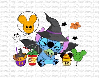 Stitch Halloween png, Disney Stitch png, Disney Halloween png, Stitch och Lilo png, Disney Stitch och ängel Halloween png